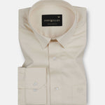 Jexari Peach Plain Giza Cotton Shirt - John Ellies