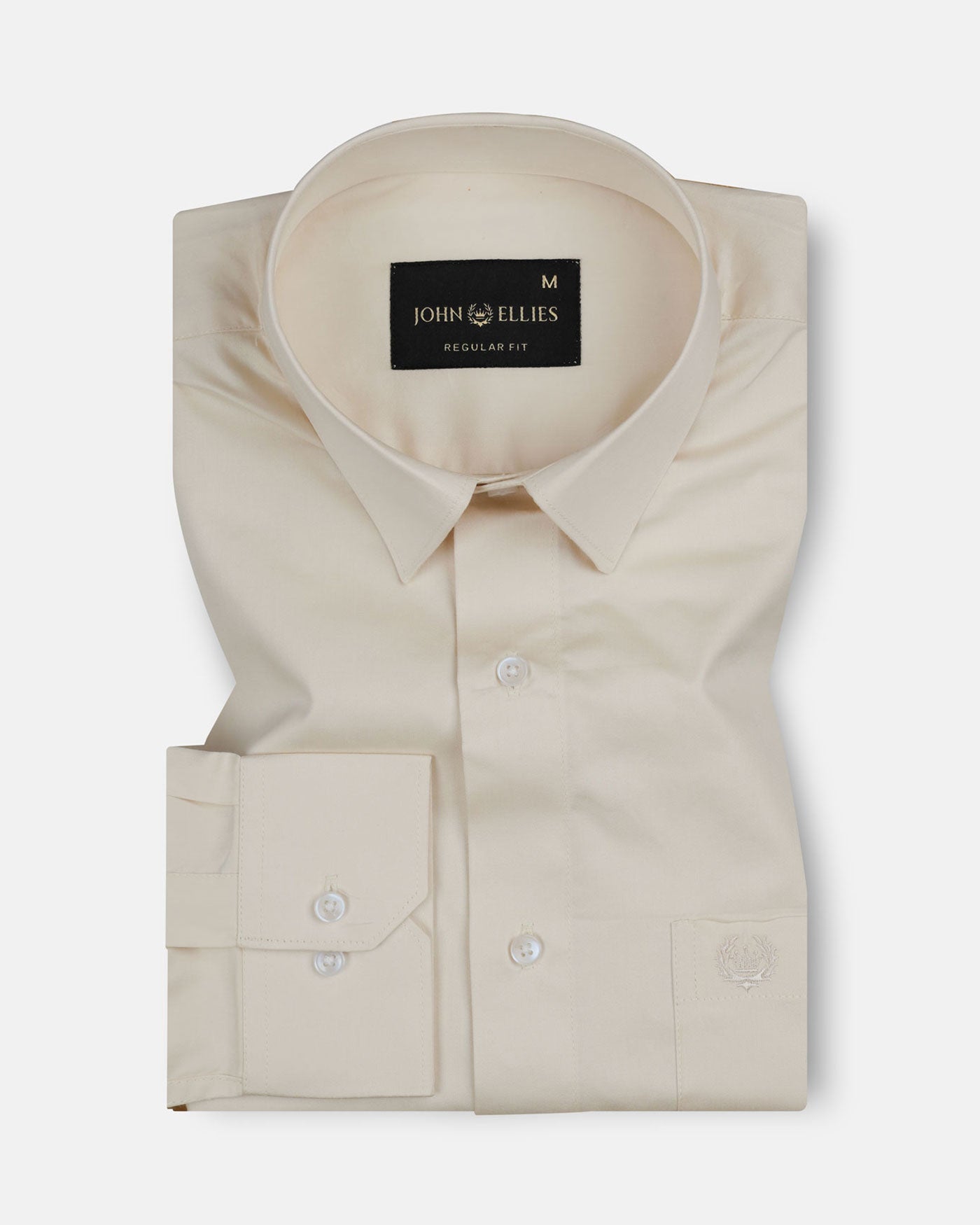 Jexari Peach Plain Giza Cotton Shirt - John Ellies