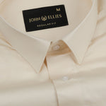 Jexari Peach Plain Giza Cotton Shirt - John Ellies
