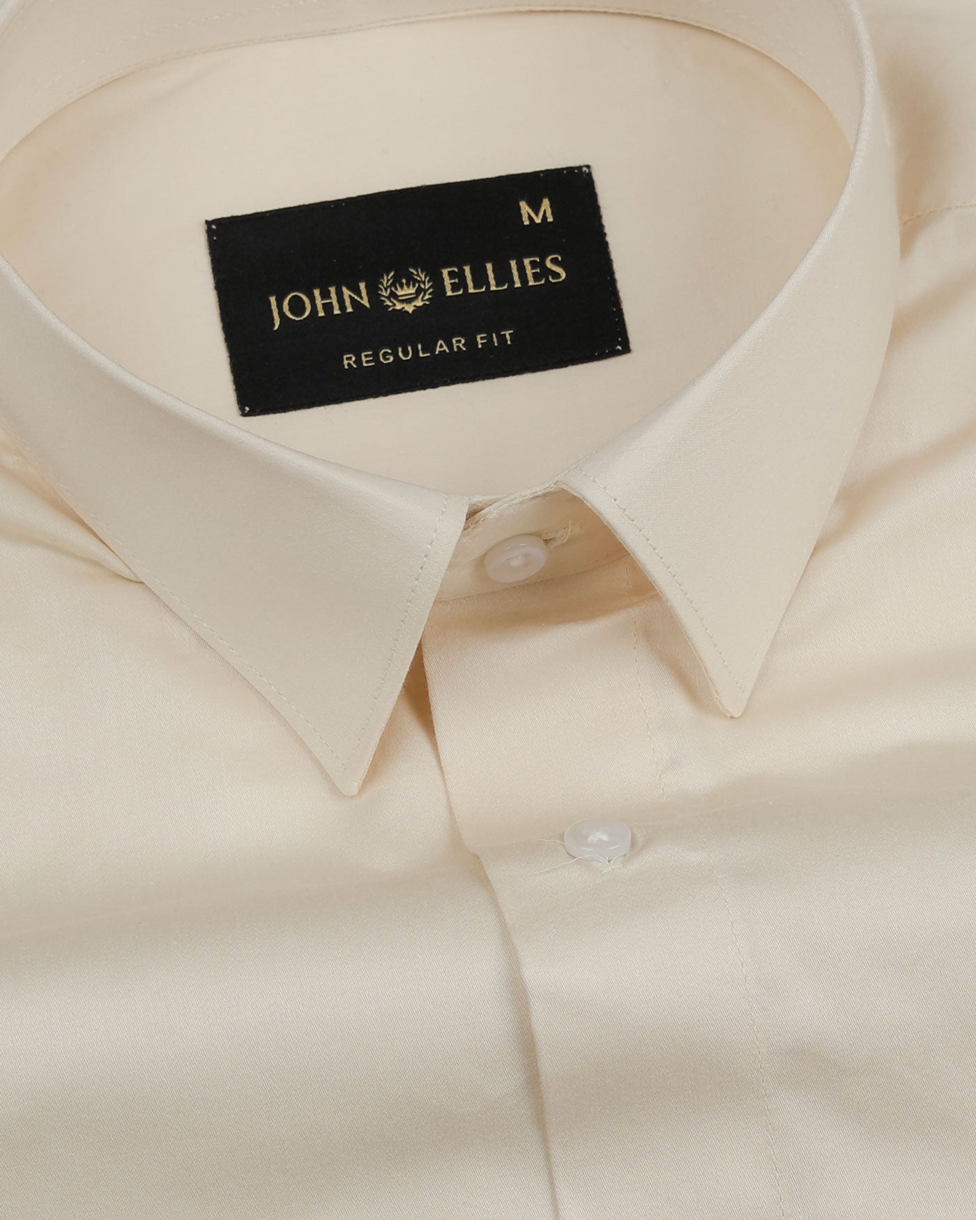 Jexari Peach Plain Giza Cotton Shirt - John Ellies