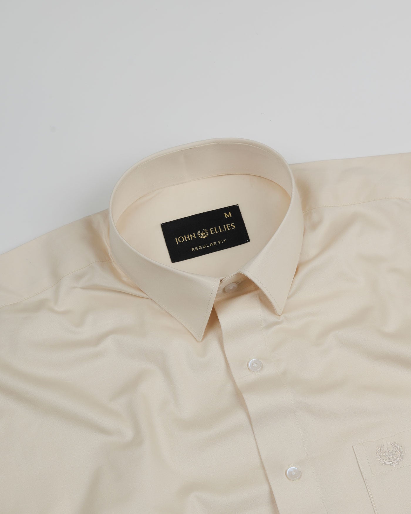 Jexari Peach Plain Giza Cotton Shirt - John Ellies