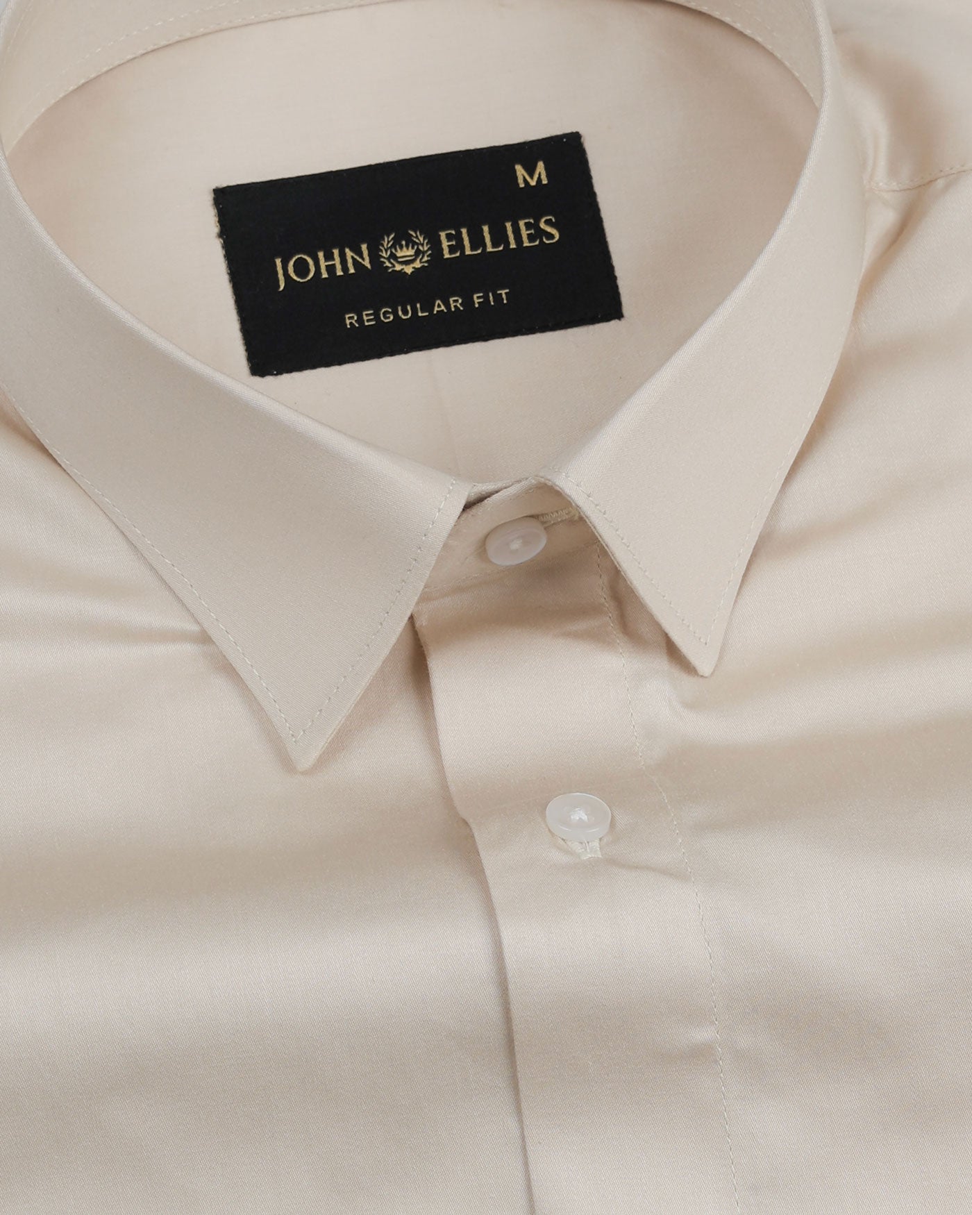 Jexari Khaki Plain Giza Cotton Shirt - John Ellies