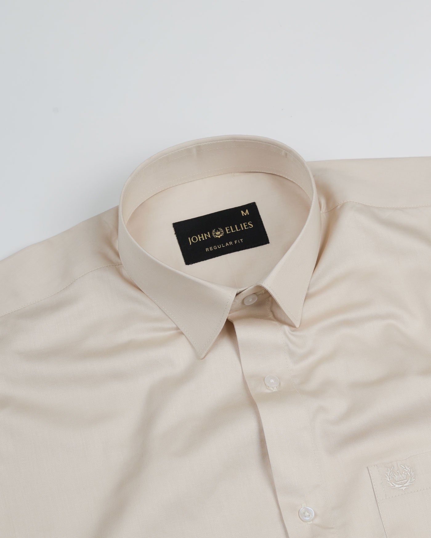 Jexari Khaki Plain Giza Cotton Shirt - John Ellies
