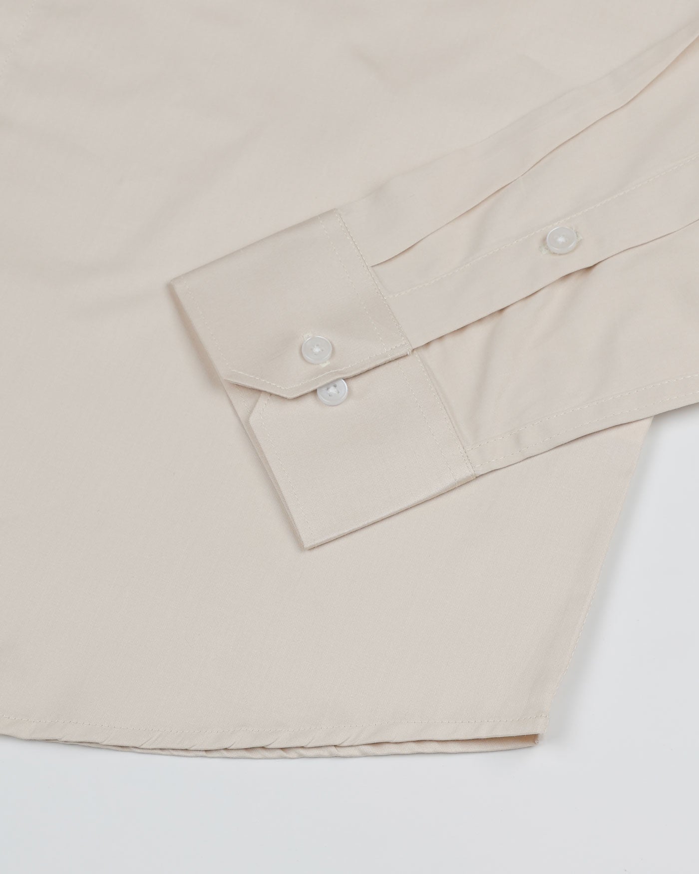 Jexari Khaki Plain Giza Cotton Shirt - John Ellies