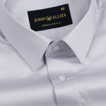 Jexari Silver Plain Giza Cotton Shirt - John Ellies