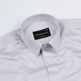 Jexari Silver Plain Giza Cotton Shirt - John Ellies