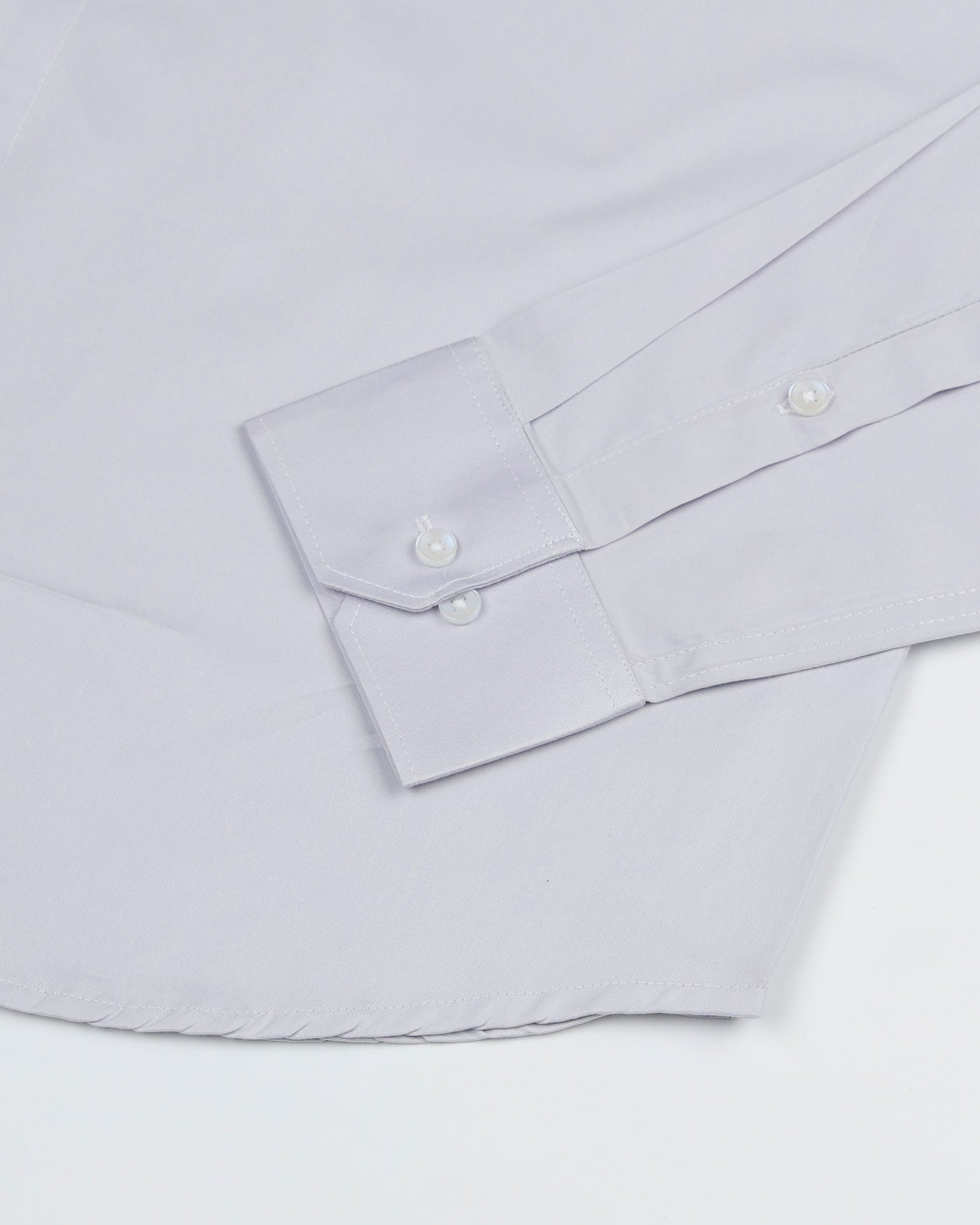 Jexari Silver Plain Giza Cotton Shirt - John Ellies