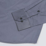 Jexari Charcoal Grey Plain Giza Cotton Shirt - John Ellies