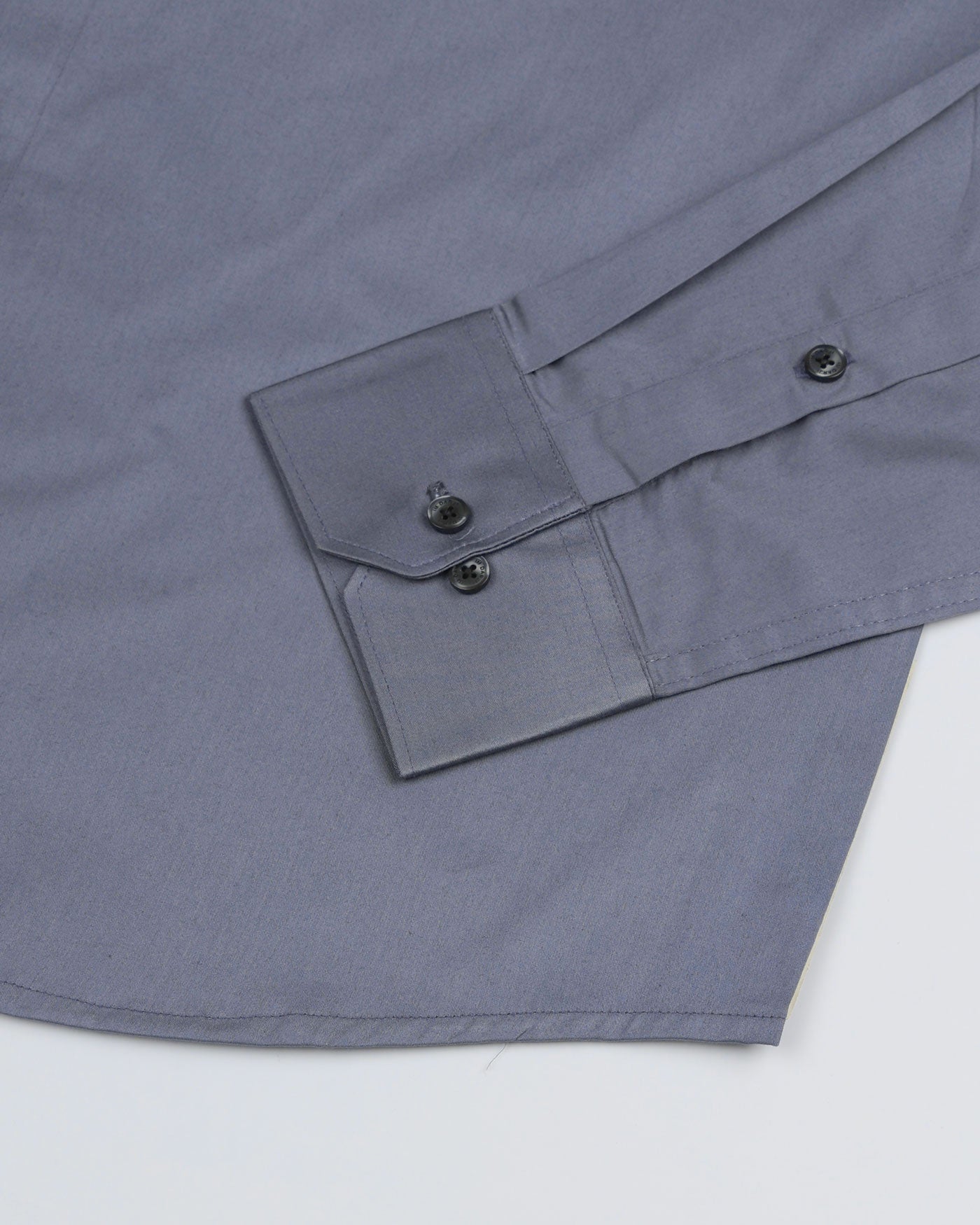 Jexari Charcoal Grey Plain Giza Cotton Shirt - John Ellies