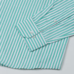 Pristine Lime Stripe Oxford Cotton Shirt - John Ellies