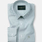 Pristine Green Stripe Oxford Cotton Shirt - John Ellies