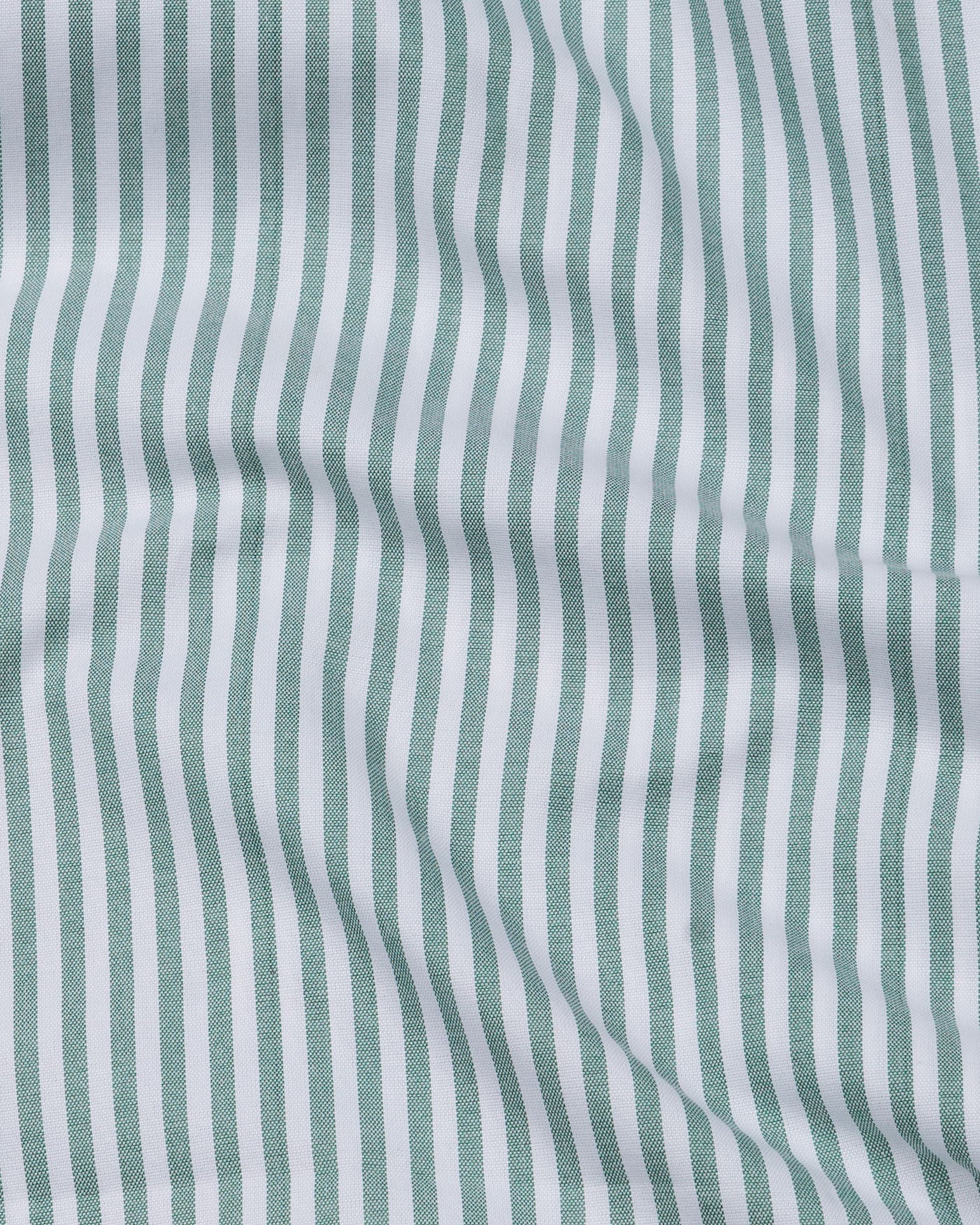 Pristine Green Stripe Oxford Cotton Shirt - John Ellies