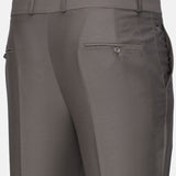 Madls Khaki Plain Formal Cotton Pant - John Ellies