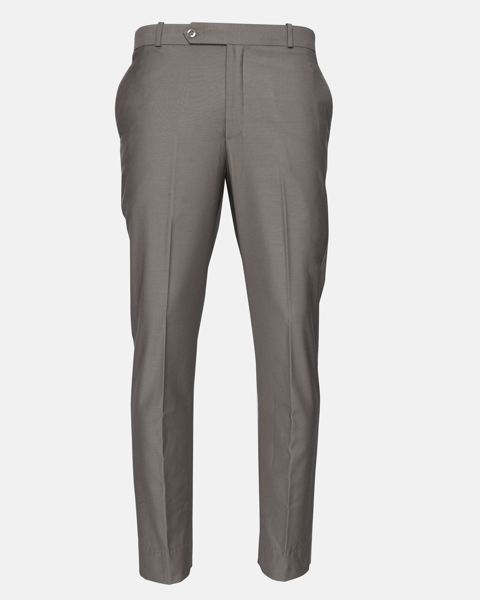 Madls Khaki Plain Formal Cotton Pant - John Ellies