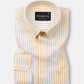 Pristine Yellow Stripe Oxford Cotton Shirt - John Ellies