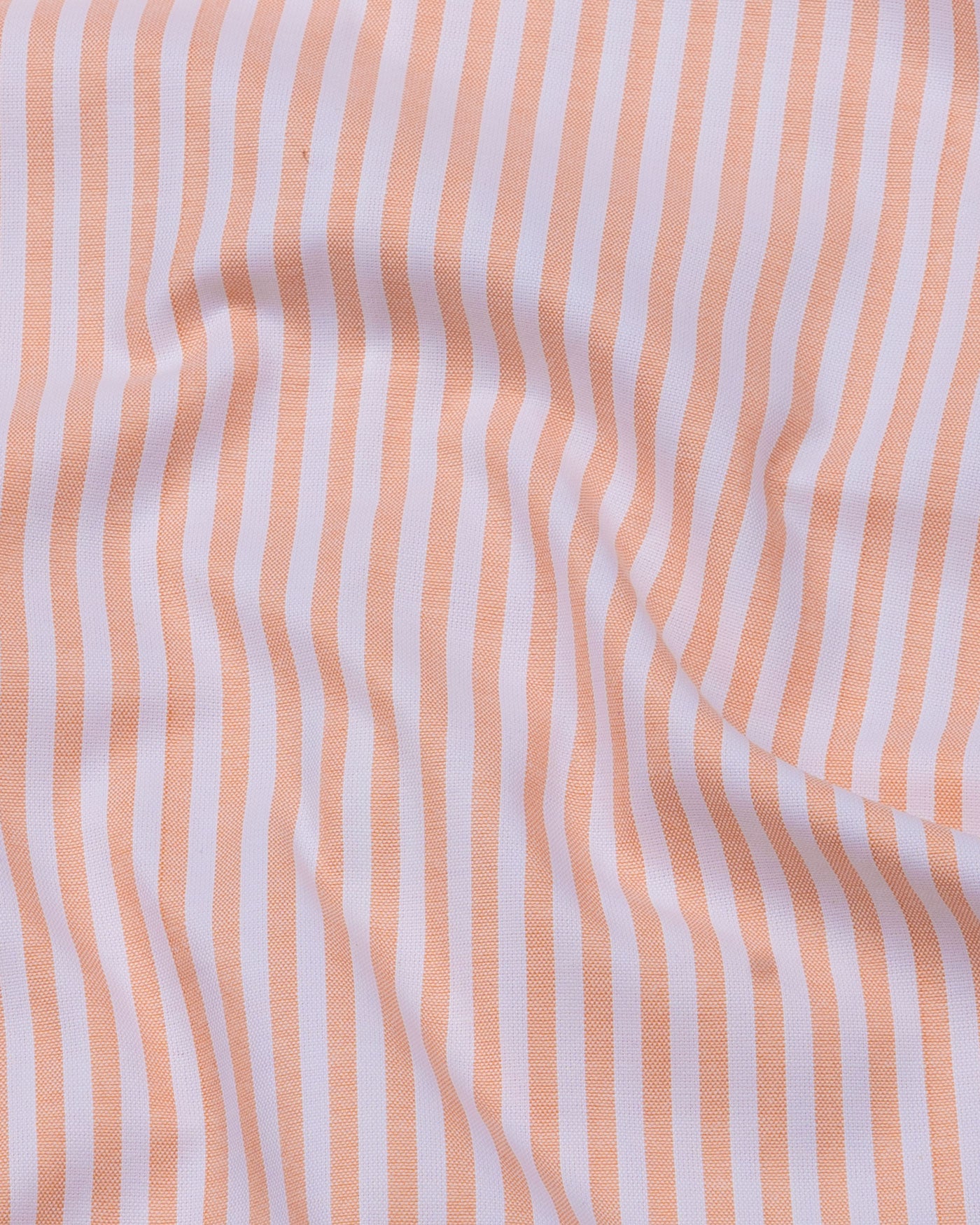 Pristine Orange Stripe Oxford Cotton Shirt - John Ellies