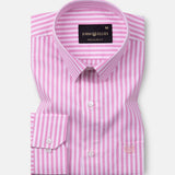 Pristine Pink Stripe Oxford Cotton Shirt - John Ellies
