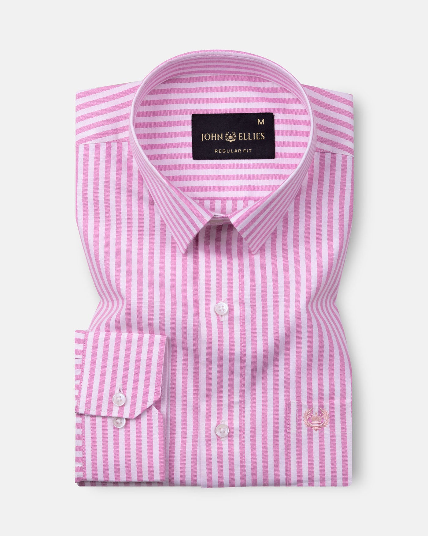 Pristine Pink Stripe Oxford Cotton Shirt - John Ellies