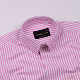 Pristine Pink Stripe Oxford Cotton Shirt - John Ellies