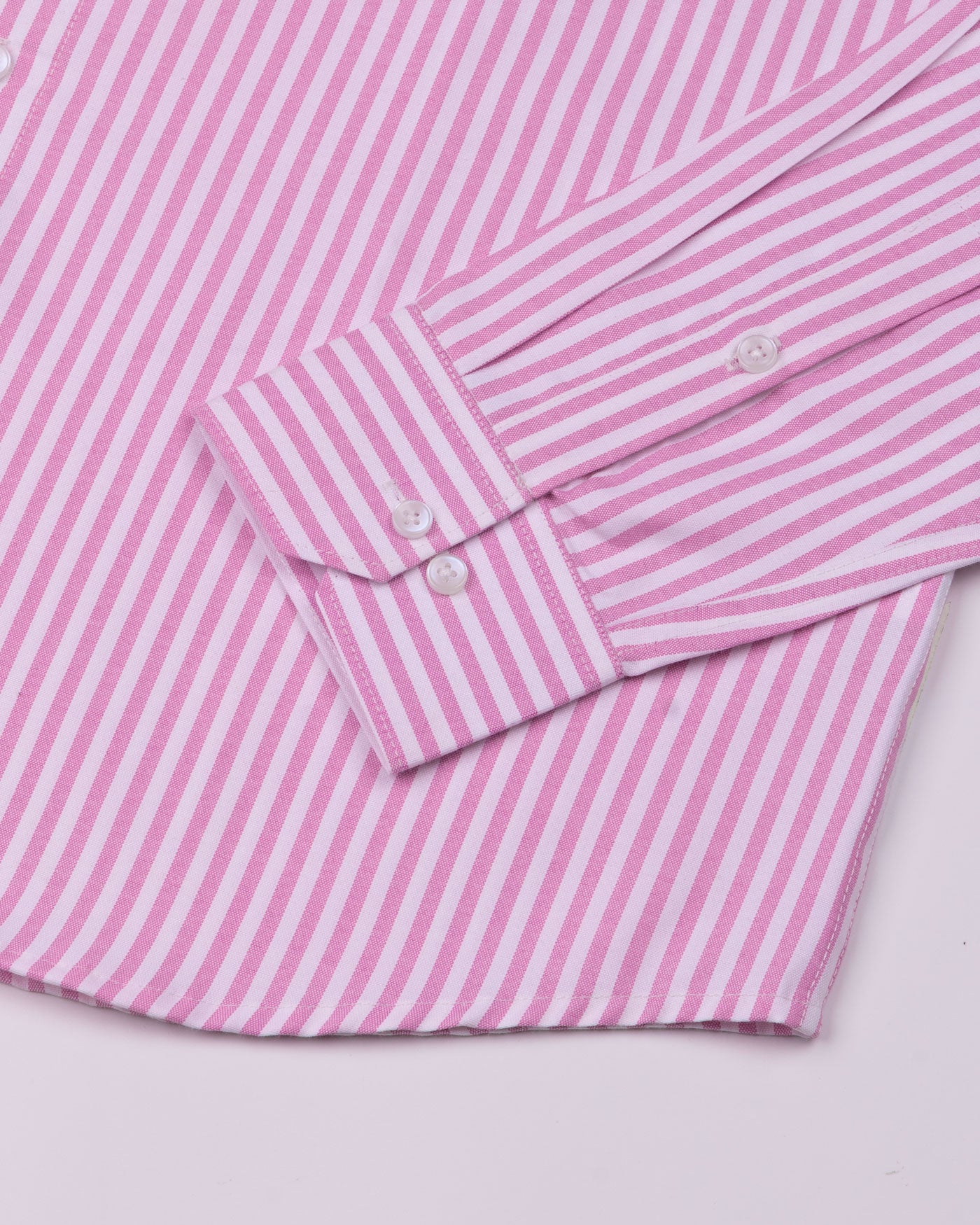 Pristine Pink Stripe Oxford Cotton Shirt - John Ellies