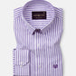 Pristine Purple Stripe Oxford Cotton Shirt - John Ellies