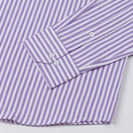 Pristine Purple Stripe Oxford Cotton Shirt - John Ellies