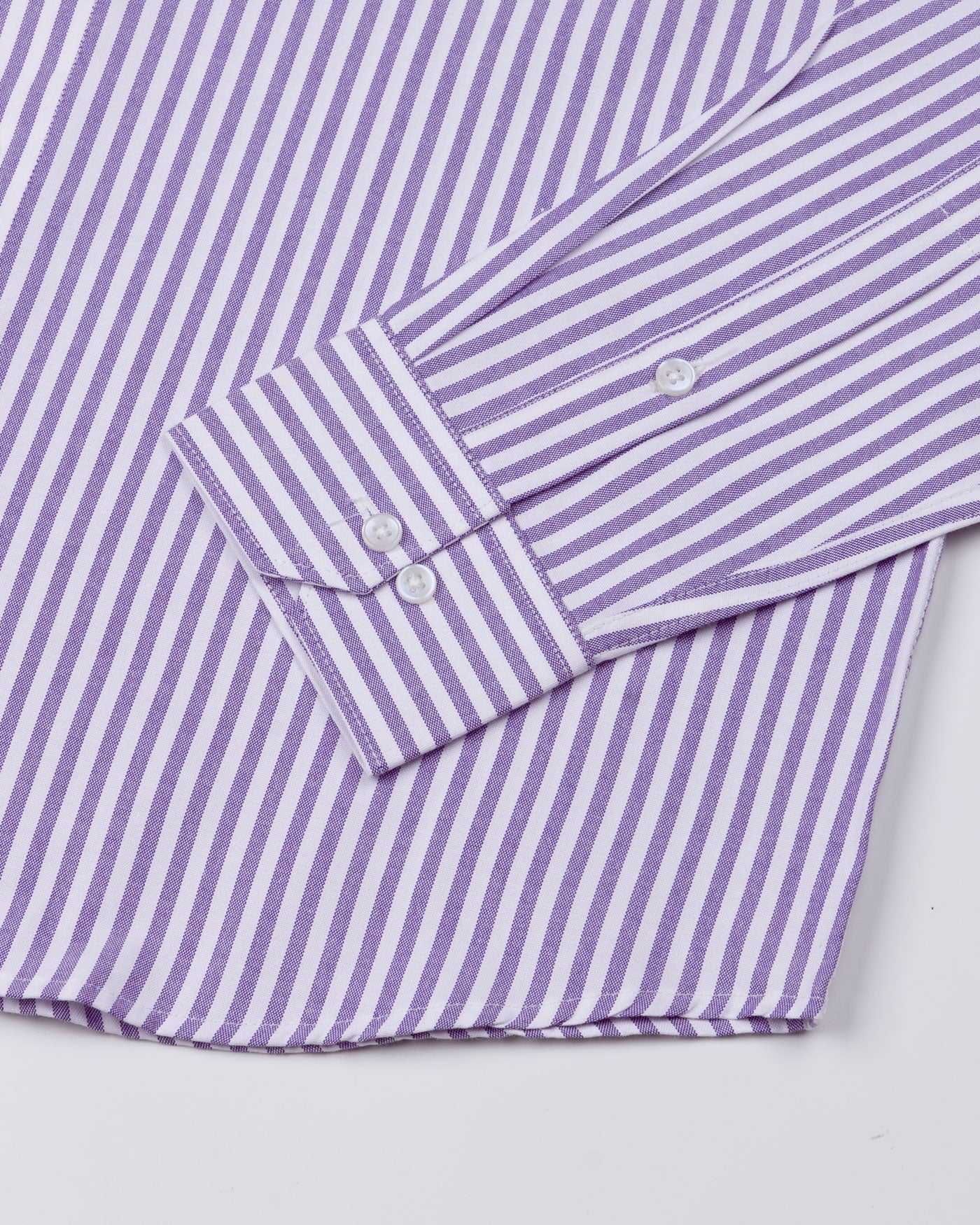 Pristine Purple Stripe Oxford Cotton Shirt - John Ellies