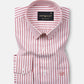Pristine Red Stripe Oxford Cotton Shirt - John Ellies