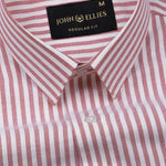Pristine Red Stripe Oxford Cotton Shirt - John Ellies