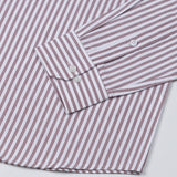 Pristine Brown Stripe Oxford Cotton Shirt - John Ellies