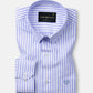 Pristine Blue Stripe Oxford Cotton Shirt - John Ellies