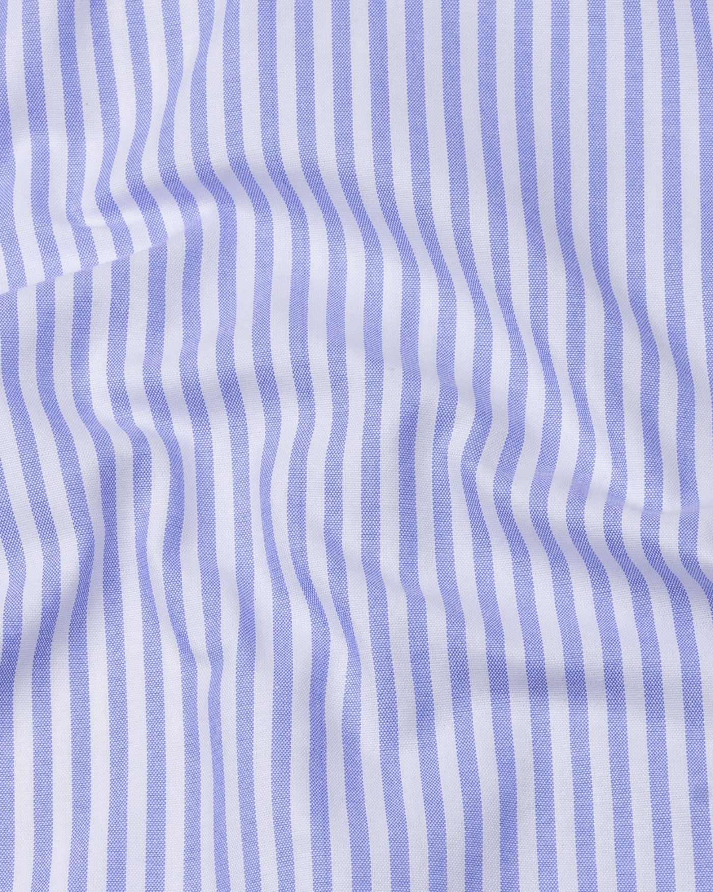 Pristine Blue Stripe Oxford Cotton Shirt - John Ellies