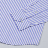 Pristine Blue Stripe Oxford Cotton Shirt - John Ellies