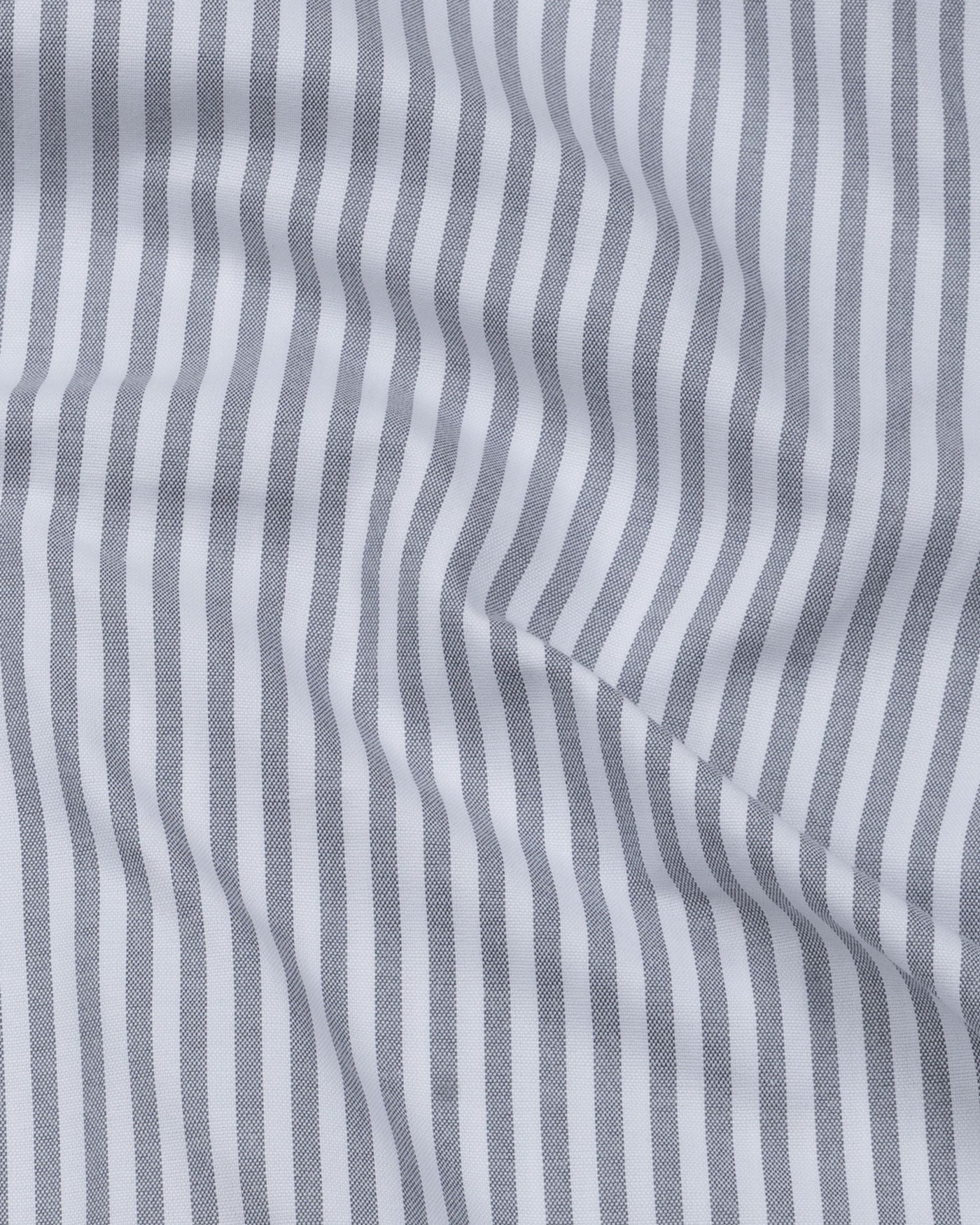 Pristine Black Stripe Oxford Cotton Shirt - John Ellies
