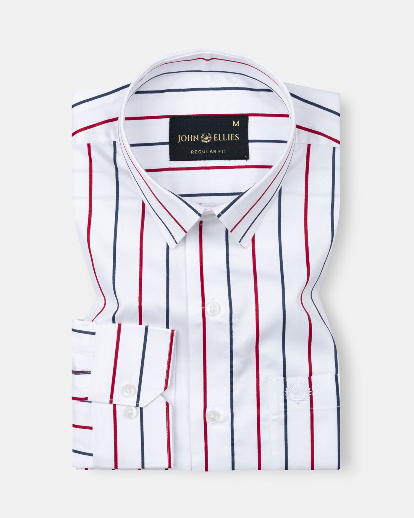 Clemence Red And Blue Stripes Cotton Shirt - John Ellies