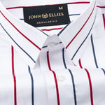 Clemence Red And Blue Stripes Cotton Shirt - John Ellies