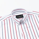 Clemence Red And Blue Stripes Cotton Shirt - John Ellies
