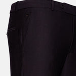 Madls Dark Purple Plain Formal Cotton Pant - John Ellies