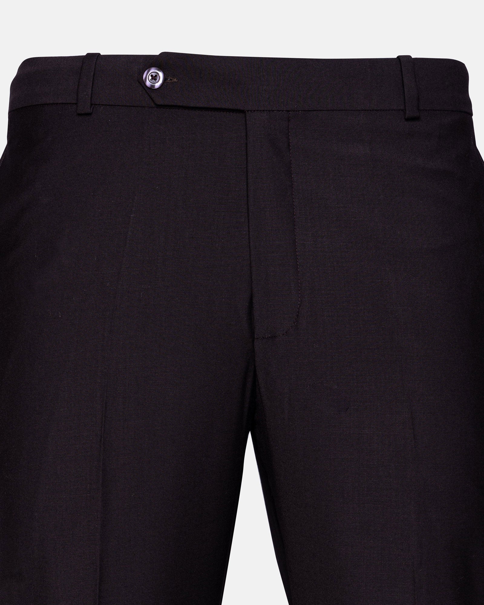Madls Dark Purple Plain Formal Cotton Pant - John Ellies