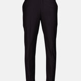 Madls Dark Purple Plain Formal Cotton Pant - John Ellies
