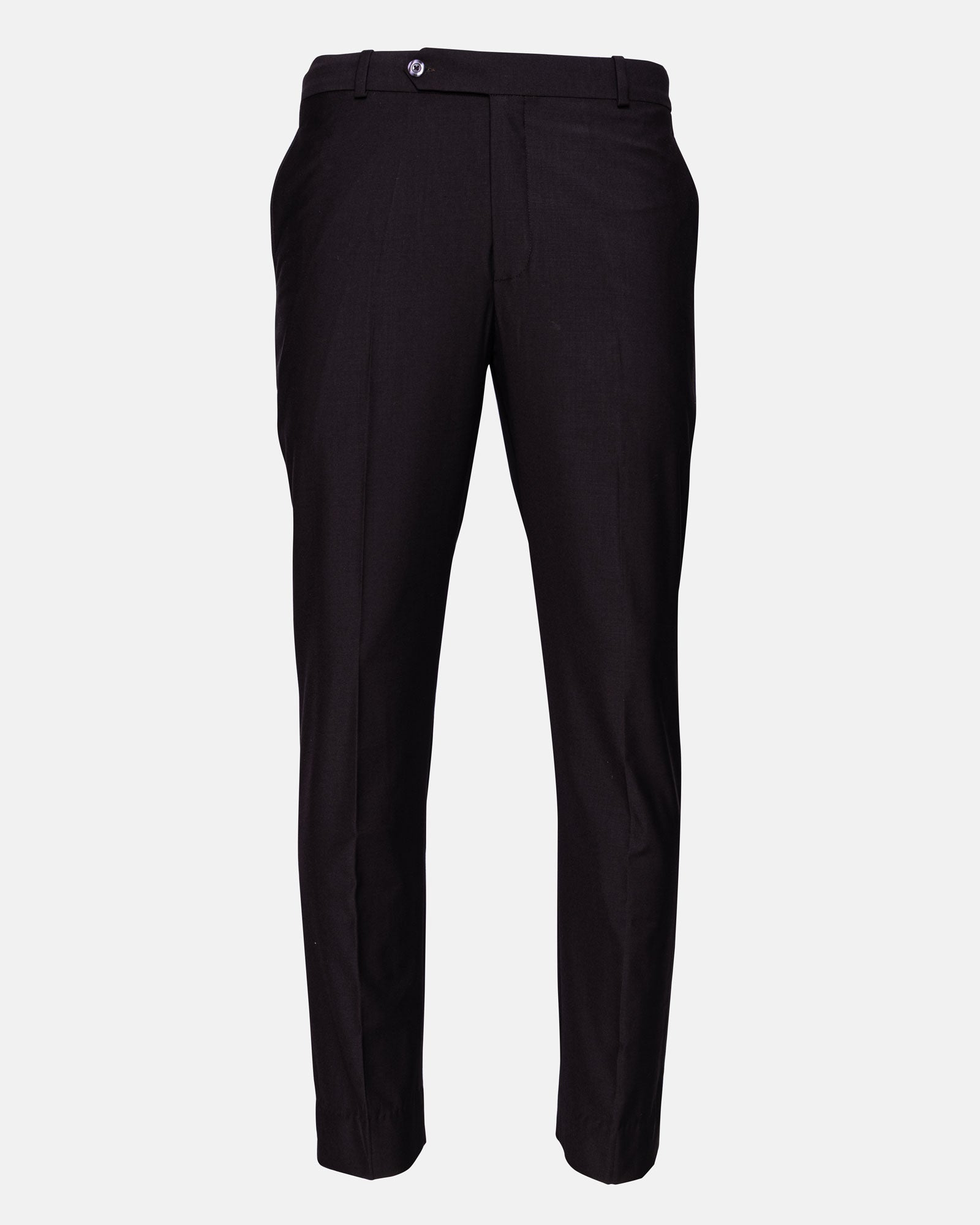 Madls Dark Purple Plain Formal Cotton Pant - John Ellies
