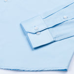 Jexari Sky Blue Plain Giza Cotton Shirt - John Ellies