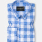 Vintrex Blue Plaid Linen Shirt - John Ellies