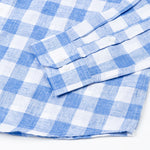 Vintrex Blue Plaid Linen Shirt - John Ellies