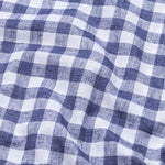 Vintrex Navy Blue Plaid Linen Shirt - John Ellies