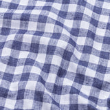 Vintrex Navy Blue Plaid Linen Shirt - John Ellies
