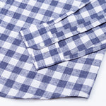 Vintrex Navy Blue Plaid Linen Shirt - John Ellies