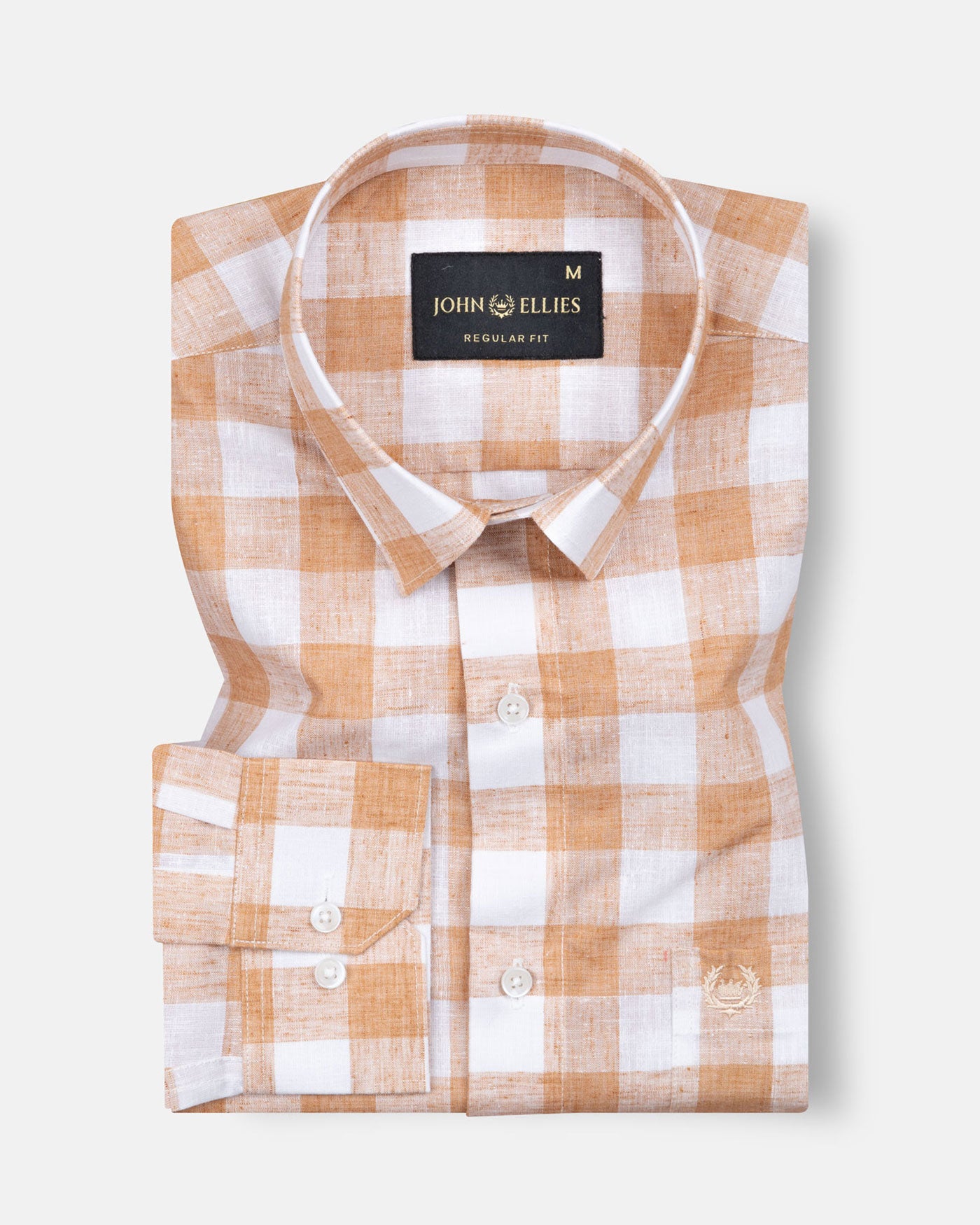 Vintrex Orange Plaid Linen Shirt - John Ellies