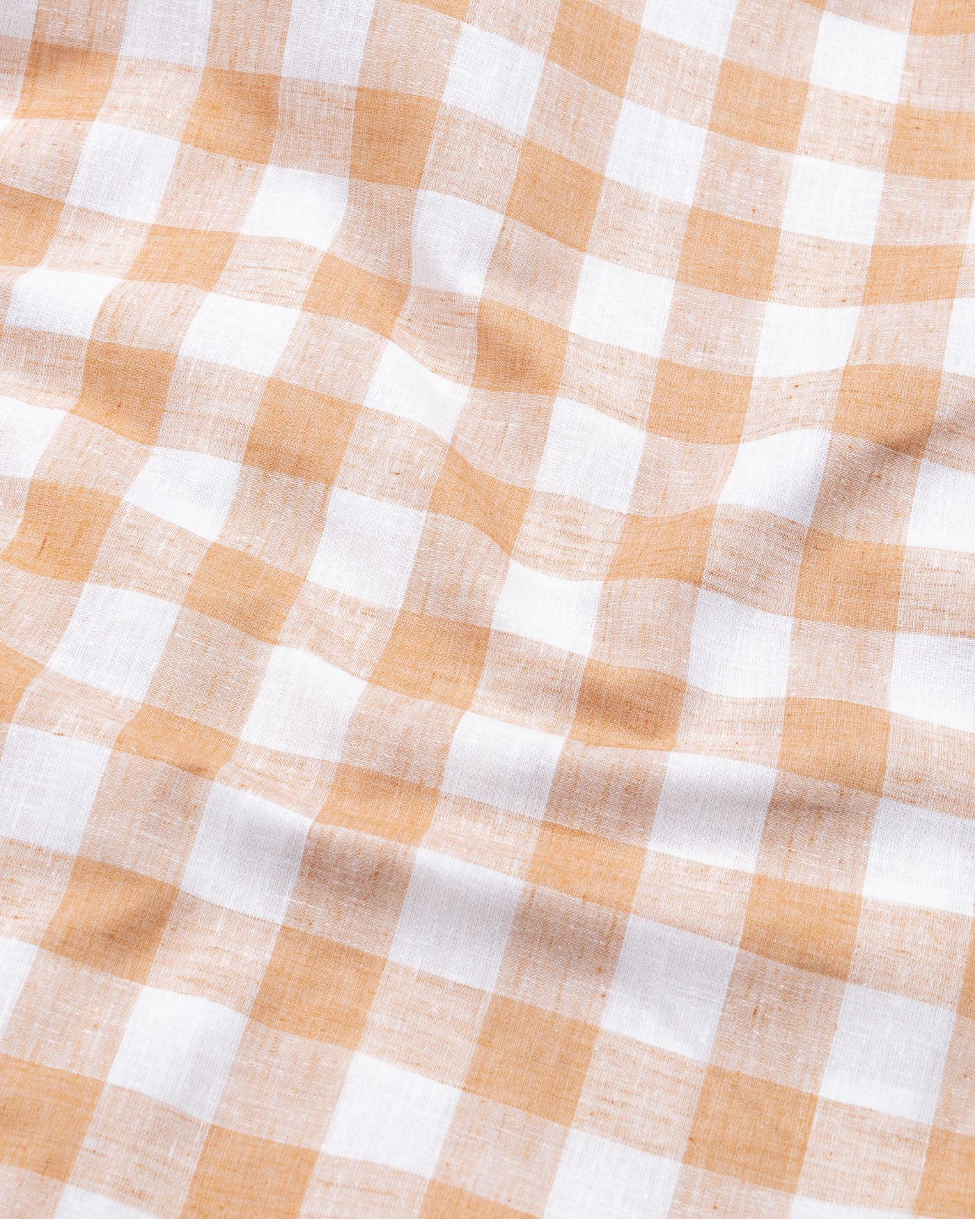 Vintrex Orange Plaid Linen Shirt - John Ellies