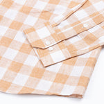 Vintrex Orange Plaid Linen Shirt - John Ellies